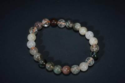 上海都达杂项专场五（全场包邮） - 彩兔毛水晶手串87-293