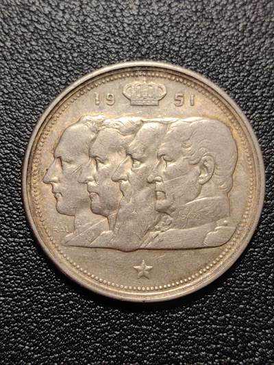 靖甫拍卖第二场 - 比利时100法郎银币 17.8克