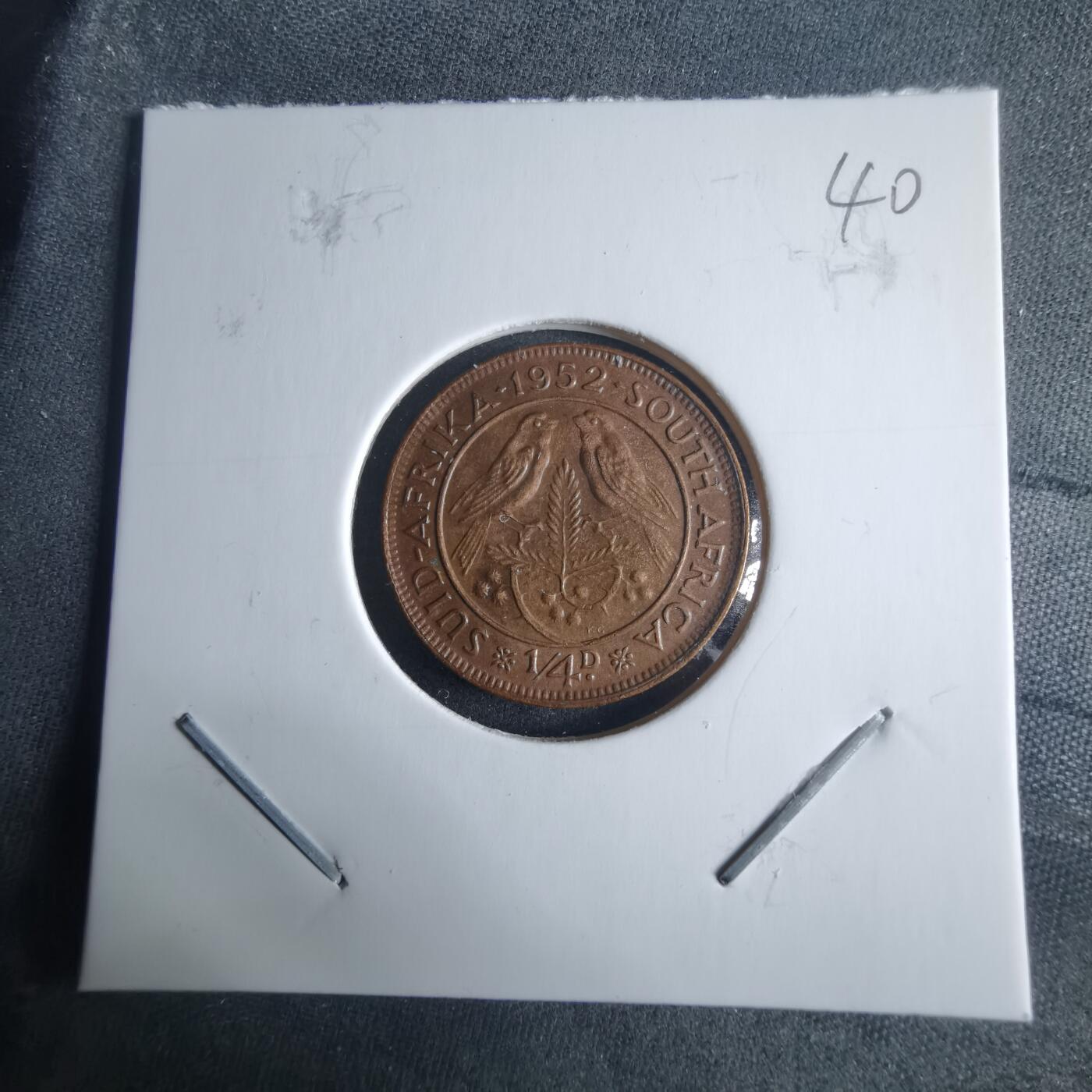 沼泽如烟--第970场 南非1952年四分之一便士