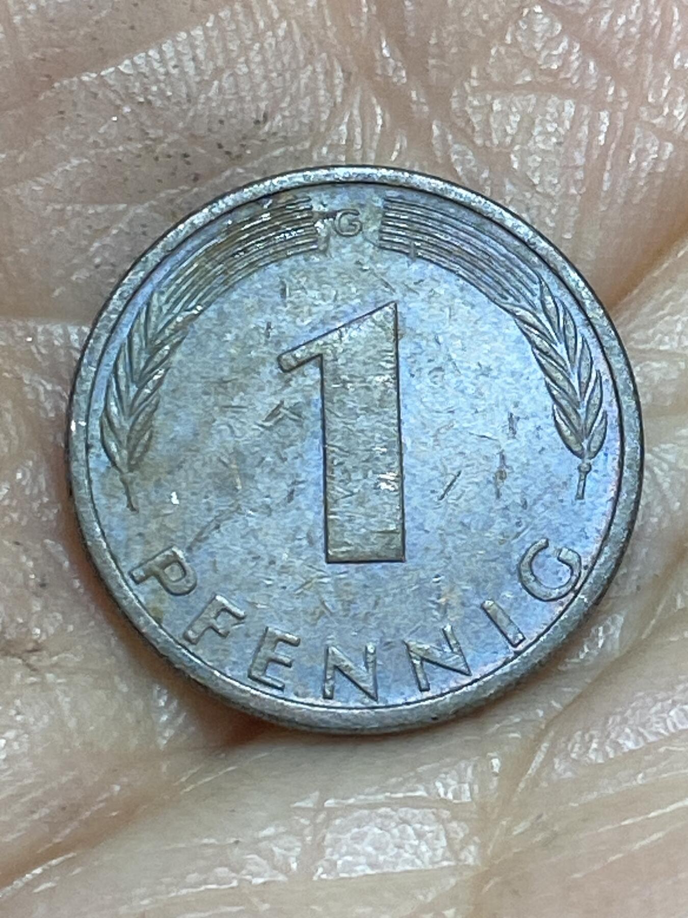 2026年第十三场(总第一百八十二场）外国好品散币场(免佣金) 德国🇩🇪1976年1芬尼(G标，卡尔斯鲁厄造)