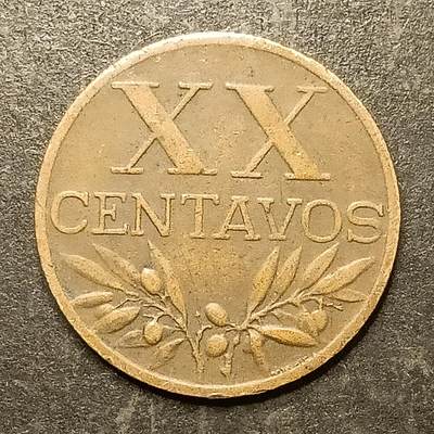 逸泉钱币2026A第五场A各国纸币沙俄散币纪念币系列A702-882 - 786 葡萄牙20分铜币