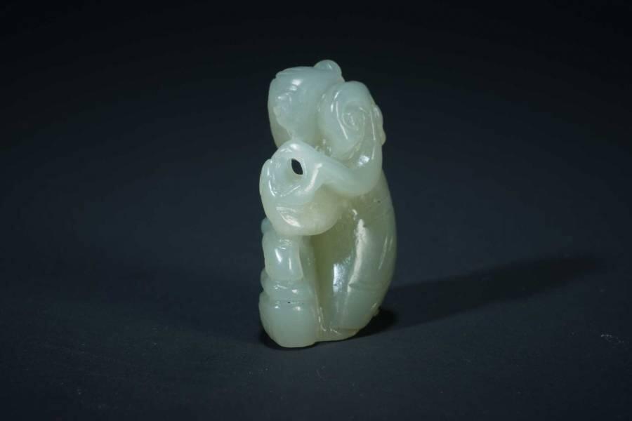 上海都达杂项专场五（全场包邮） 和田玉雕小童子摆件87-159