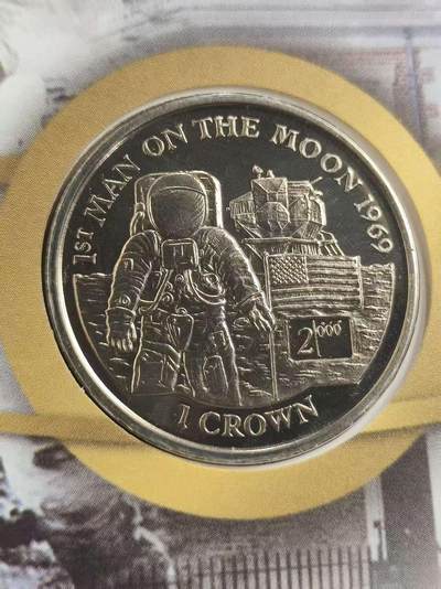 G&W世界散币，银币处理专场（第44场） - 首日封 马恩岛2000年1克朗  人类首次登月31周年  克朗型
