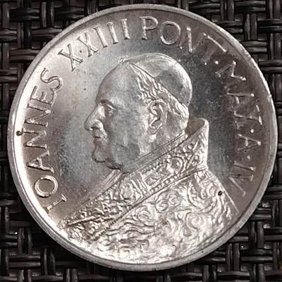 布加迪🐬～世界钱币(上海)🌾第 270 期 /  各国套币和散币 - 梵蒂冈🇻🇦 1962年 10里拉铝币