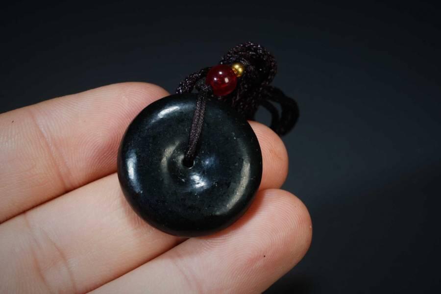 上海都达杂项专场五（全场包邮） 天然和田玉青玉平安扣挂件 附鉴定证书87-54