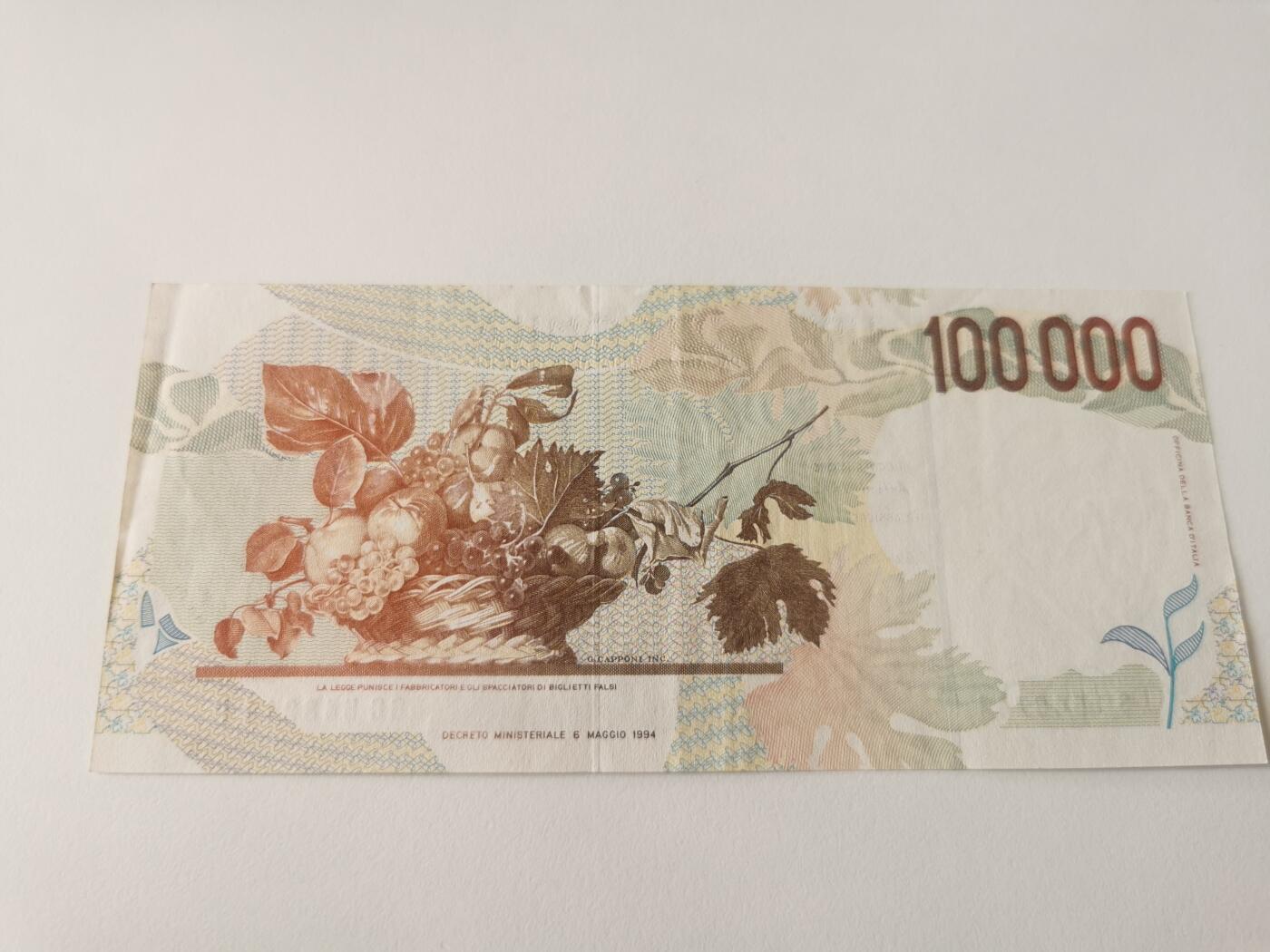 零零发流通品外国纸币拍卖 无佣金 意大利十万里拉