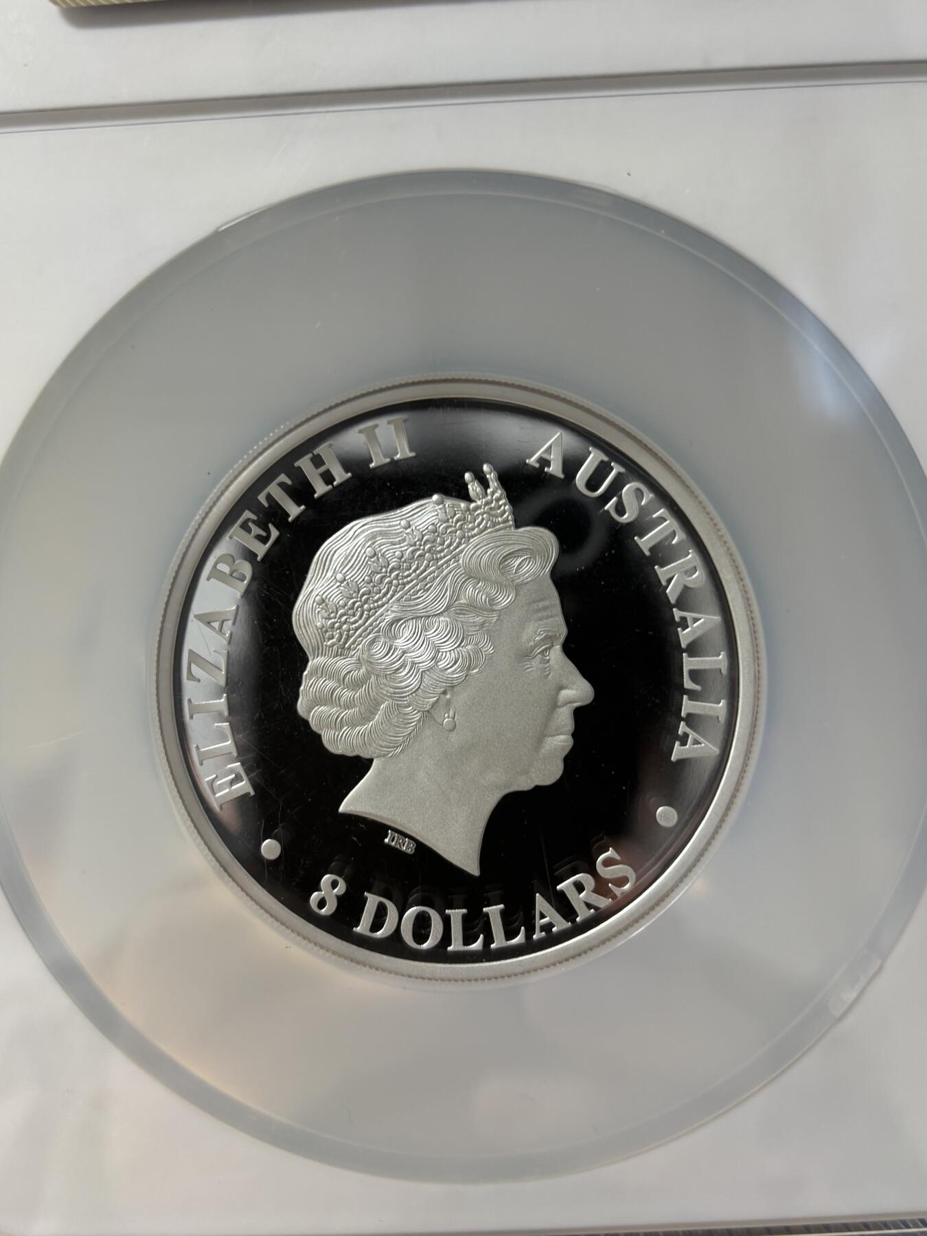 第189期拍卖  澳大利亚2017年五马齐聚镀金5盎司纪念银币NGC-PF69无盒无证书，999银镀金，发行500枚