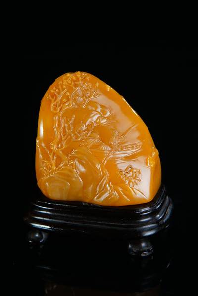 方寸藏珍·寿山田黄印章专场（一） - 寿山田黄石《春江水暖》摆件