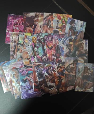 玉楼春卡牌第一期 - 粗闪 藏无缺 小人同人 1-12期 共24张 