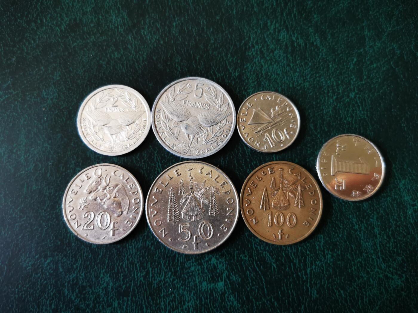 零零发外国硬币拍卖 无佣金 法属新喀里多尼亚一套