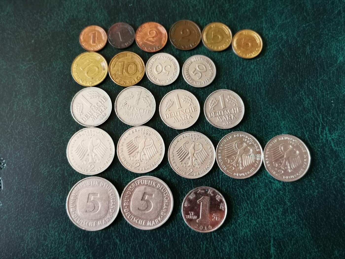 零零发外国硬币拍卖 无佣金 德国马克一组