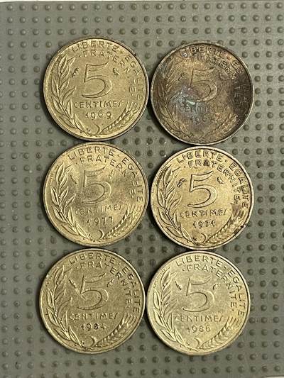 2026年第17场各国散币拍卖（总第167场） - 法国5生丁6枚