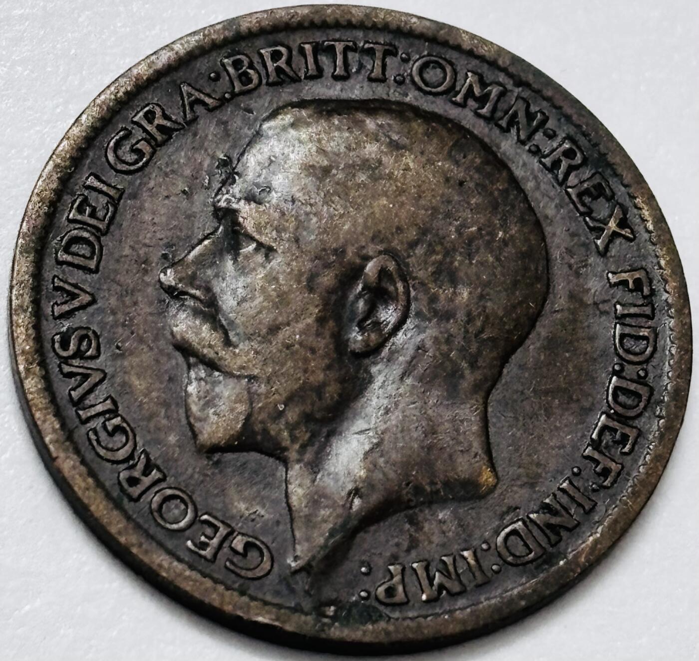 文馨钱币收藏 2026新年第四场（第 290 场）【长期接代拍品】 1918 年英国乔治五世法新铜币