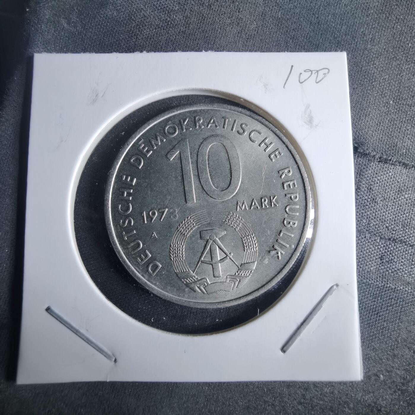 沼泽如烟--第970场 东德1973年10马克纪念币