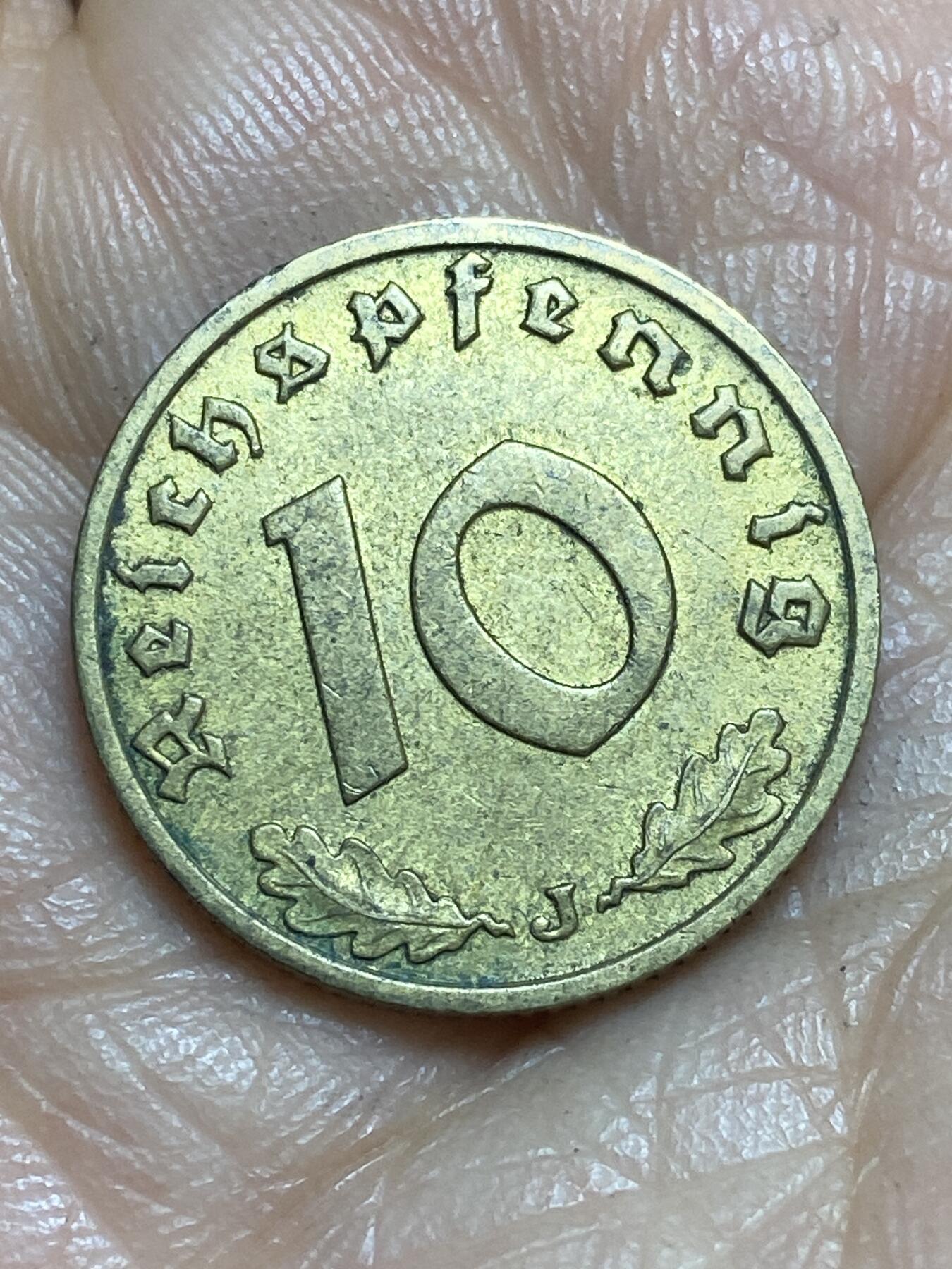 2026年第十三场(总第一百八十二场）外国好品散币场(免佣金) 德意志第三帝国1939年10芬尼(J标，汉堡造)