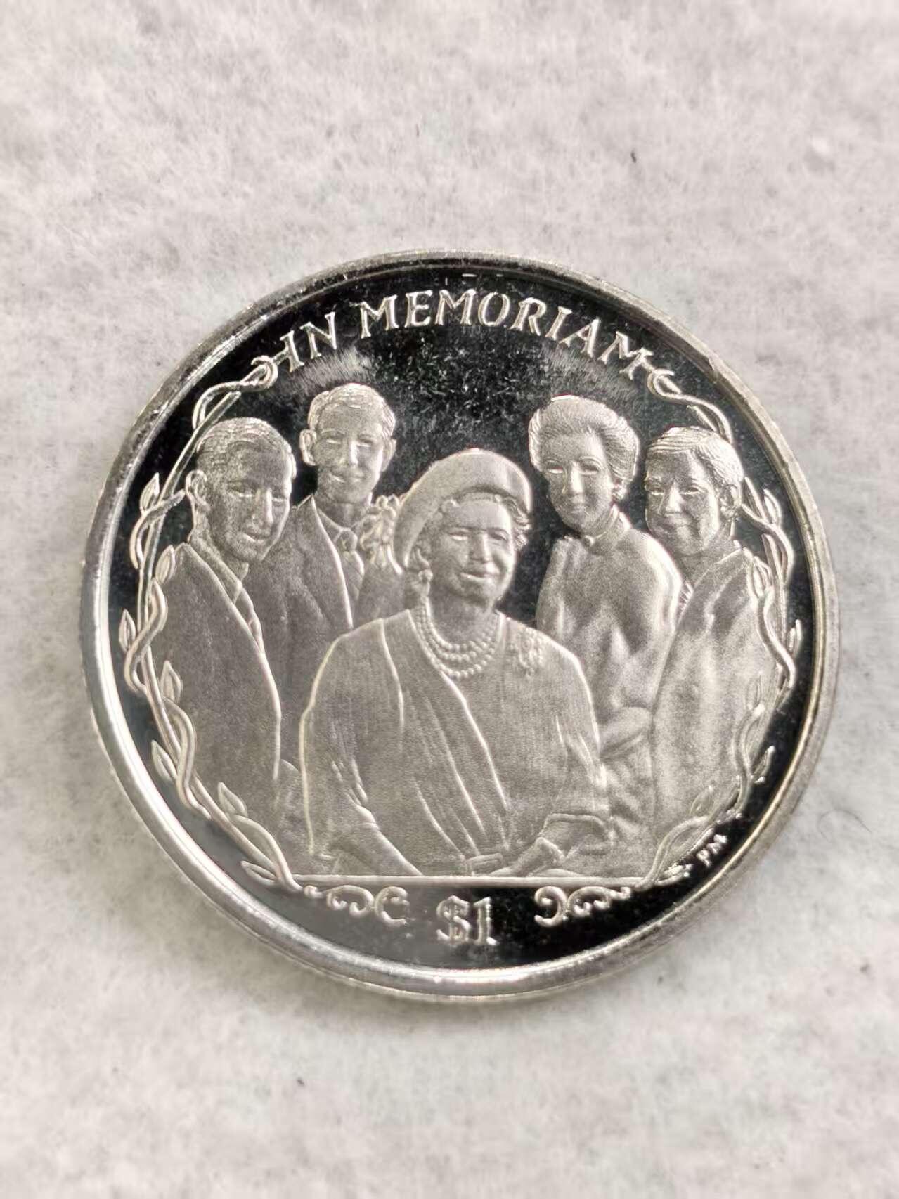 G&W世界散币，银币处理专场（第44场） 英属维尔京2002年1元  伊丽莎白王太后逝世  克朗型