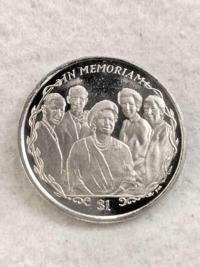 G&W世界散币，银币处理专场（第44场） - 英属维尔京2002年1元  伊丽莎白王太后逝世  克朗型