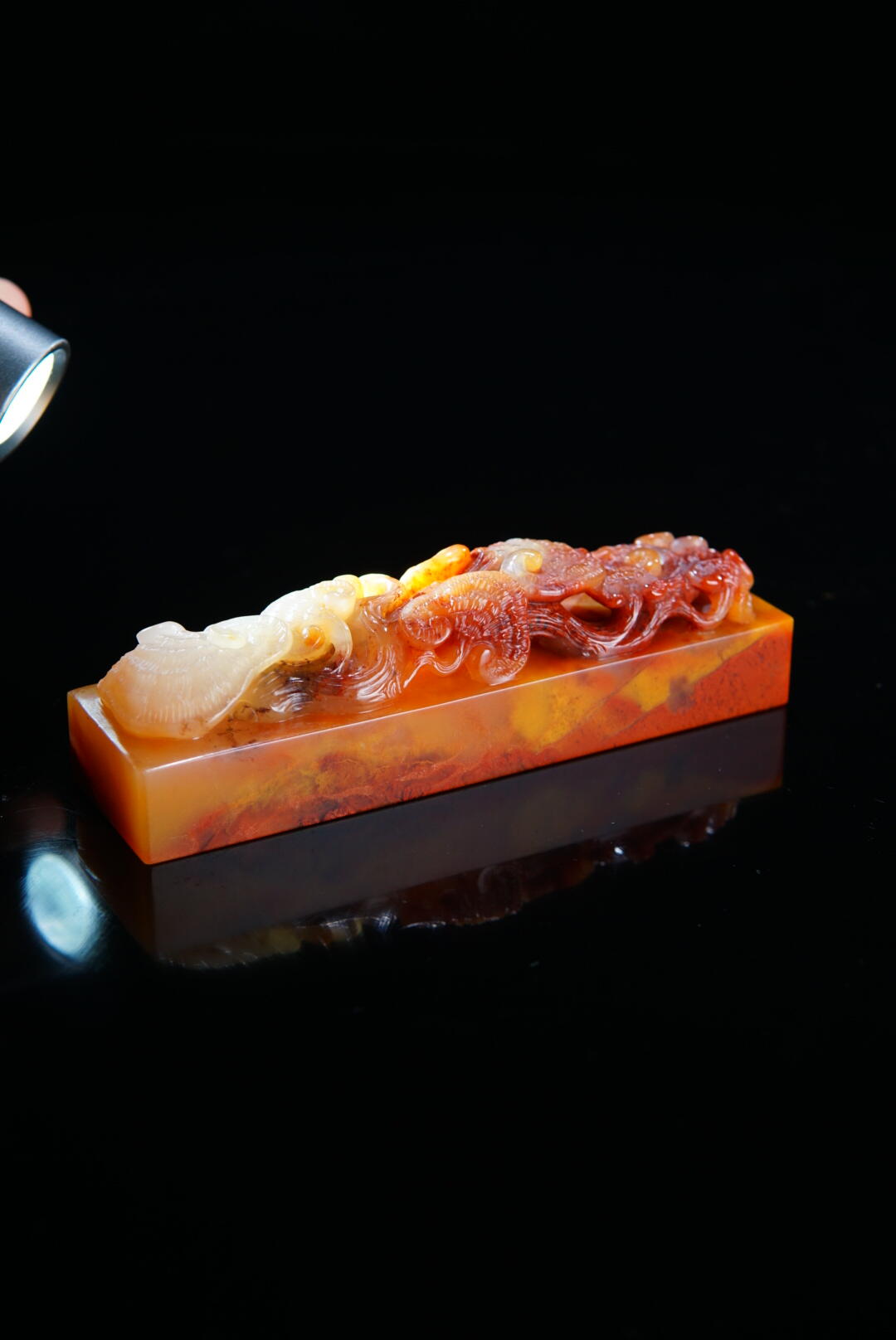 方寸藏珍·寿山田黄印章专场（一） 寿山高山石《灵芝》镇纸