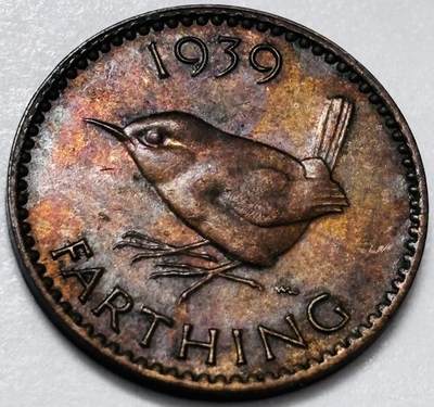 文馨钱币收藏 2026新年第四场（第 290 场）【长期接代拍品】 - 好品 1939 年英国乔治六世法新铜币