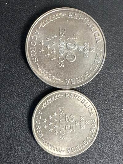 ❤️【币观天下】❤️ 第340期钱币拍卖- 2026.1.23周五晚上6点半场-长期征集拍品 - 亚速尔1980年25+100两枚一套