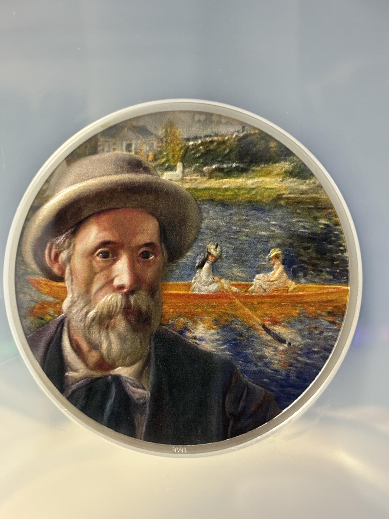 第189期拍卖 库克2024年绘画大师雷诺阿银币NGC-PF70首无盒无证书，9999银，发行999枚