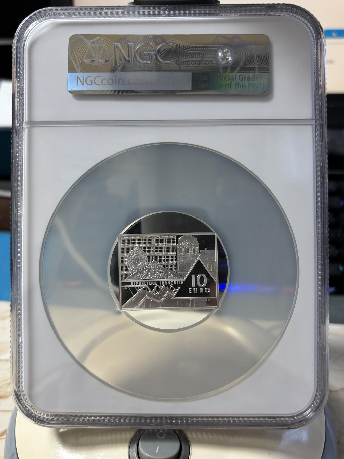 第189期拍卖 法国2020年杰作毕加索《格尔尼卡》银币NGC-PF69首无盒无证书，900银，22.2克，发行3000枚