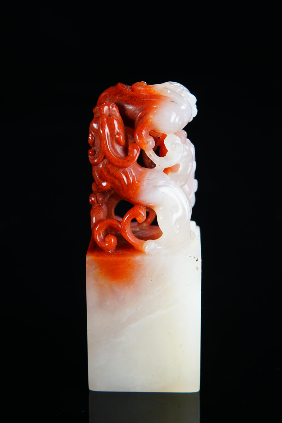 方寸藏珍·寿山田黄印章专场（一） 寿山高山石《三螭献瑞》印章