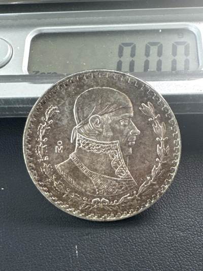 ❤️【币观天下】❤️ 第340期钱币拍卖- 2026.1.23周五晚上6点半场-长期征集拍品 - 墨西哥1964年1比索银币15.98克