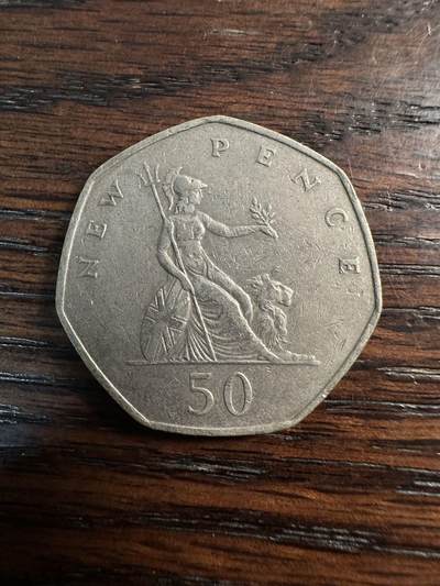 蒂克钱币- 第56场 外国散币免佣金限时拍 - 英国1969年 50便士硬币