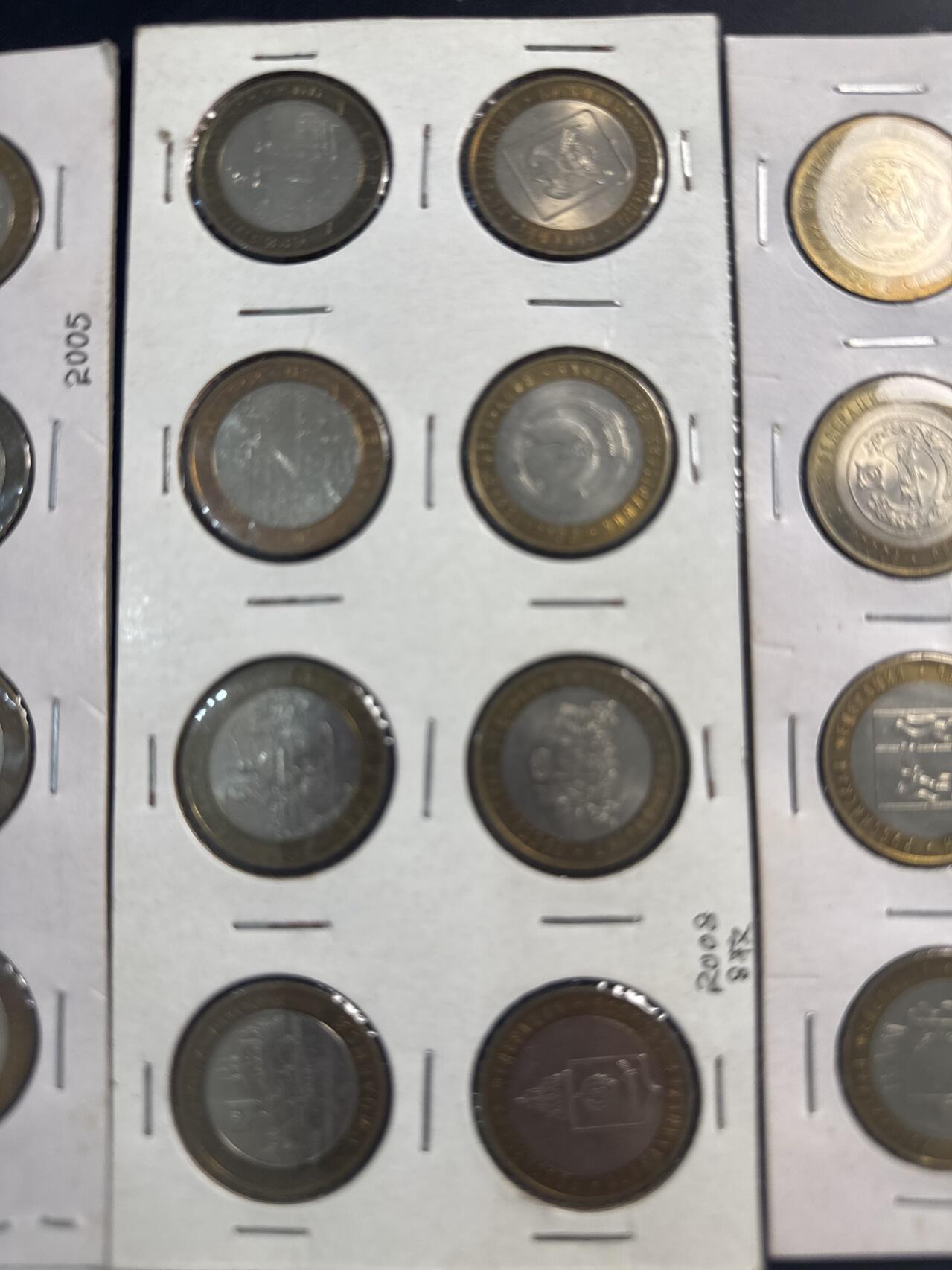 ❤️【币观天下】❤️ 第340期钱币拍卖- 2026.1.23周五晚上6点半场-长期征集拍品 俄罗斯2005-2009年双色纪念币10卢布40枚一套