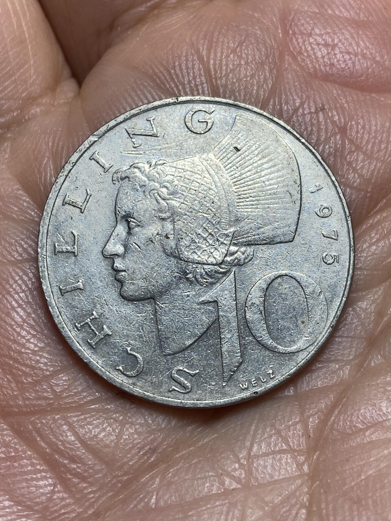 2026年第十三场(总第一百八十二场）外国好品散币场(免佣金) 奥地利🇦🇹1975年10先令(二战后共和国时期第二版)