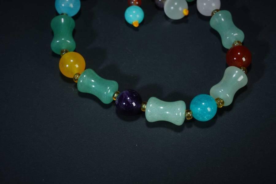 上海都达杂项专场五（全场包邮） 天然玛瑙多宝手链87-296