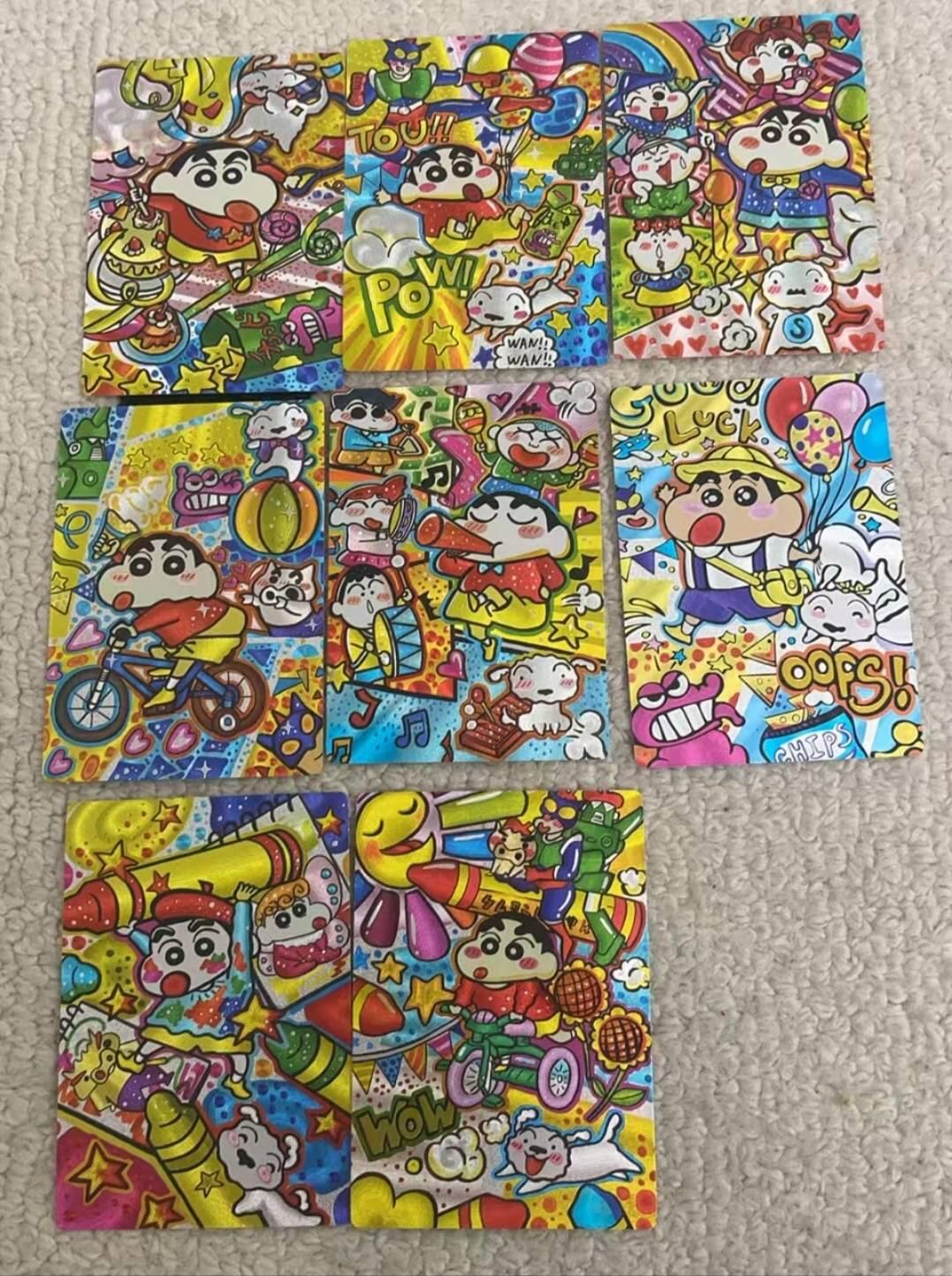 春节前倒数第三场！！龙虎卡牌-七三场（满200元包邮，无佣金，每周六结拍，欢迎送拍） 粗闪8张全 奇点 蜡笔小新全套 (一二弹全)