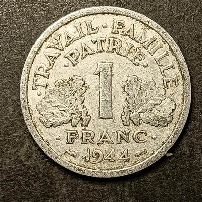 逸泉钱币2026A第五场A各国纸币沙俄散币纪念币系列A702-882 - 801 法国维希1法郎吕币