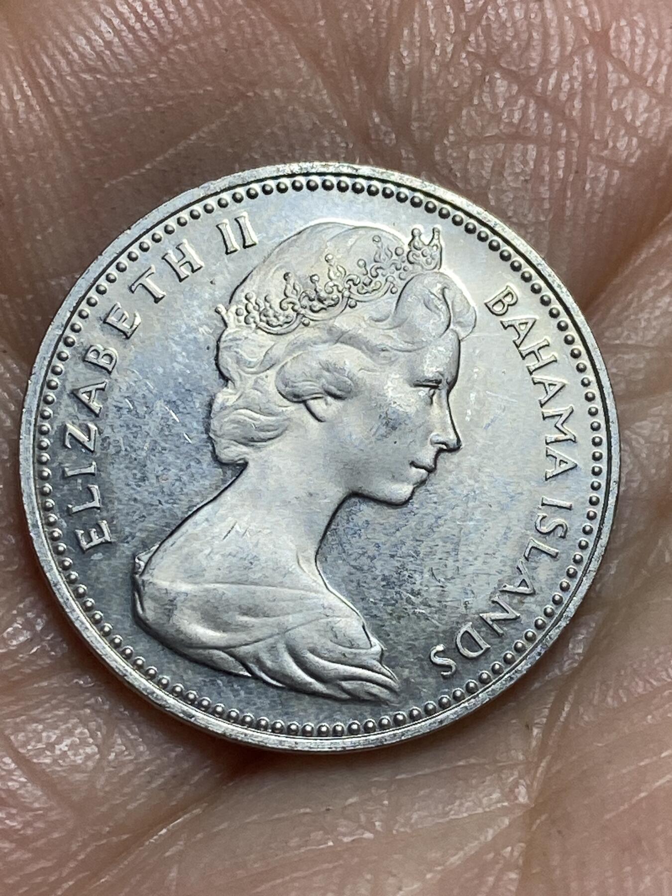2026年第十三场(总第一百八十二场）外国好品散币场(免佣金) 好品–巴哈马🇧🇸1970年5分(伊丽莎白二世中年花冠，第一版关门年)