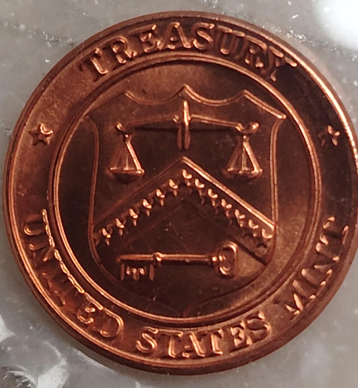 布加迪🐬～世界钱币(上海)🌾第 270 期 /  各国套币和散币 美国🇺🇸 1989年 5枚蓝边套币+1个章 