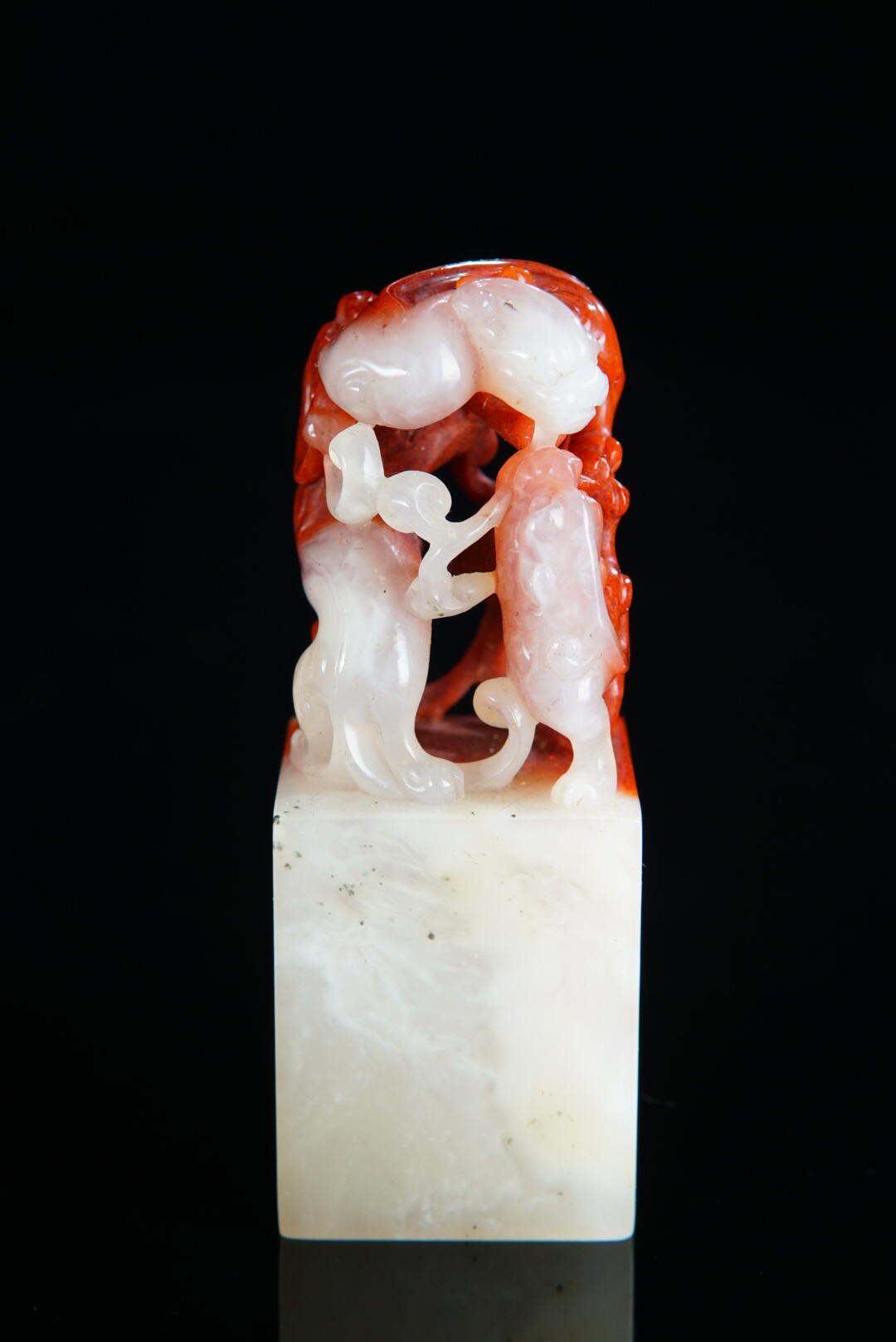 方寸藏珍·寿山田黄印章专场（一） 寿山高山石《三螭献瑞》印章