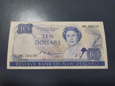 1月21号晚上8点 外国纸币自动截拍第10场 - 新西兰10原票