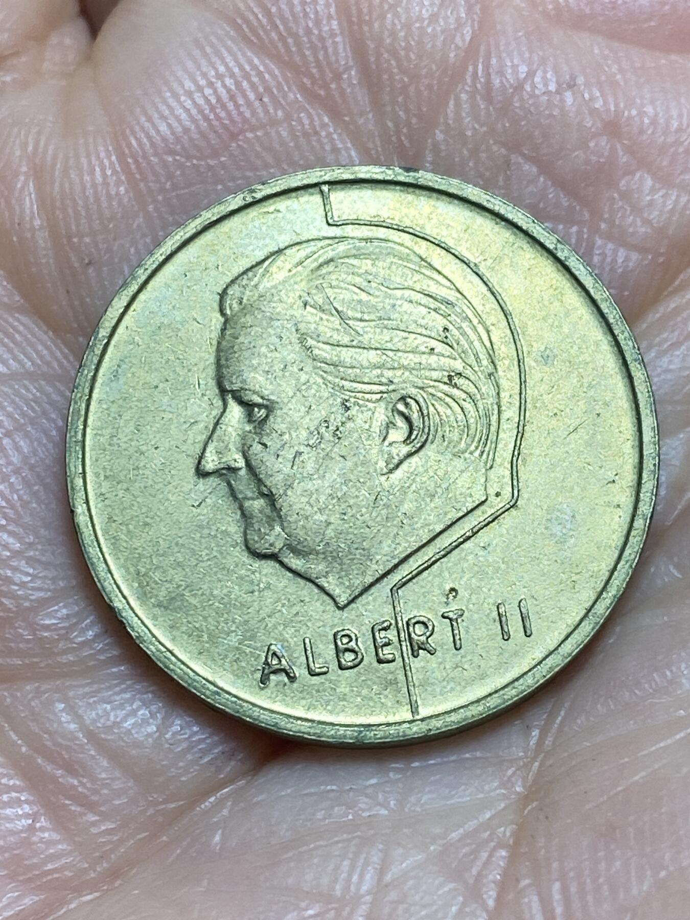 2026年第十三场(总第一百八十二场）外国好品散币场(免佣金) 比利时🇧🇪1994年5法郎(阿尔贝二世时期，法语版)