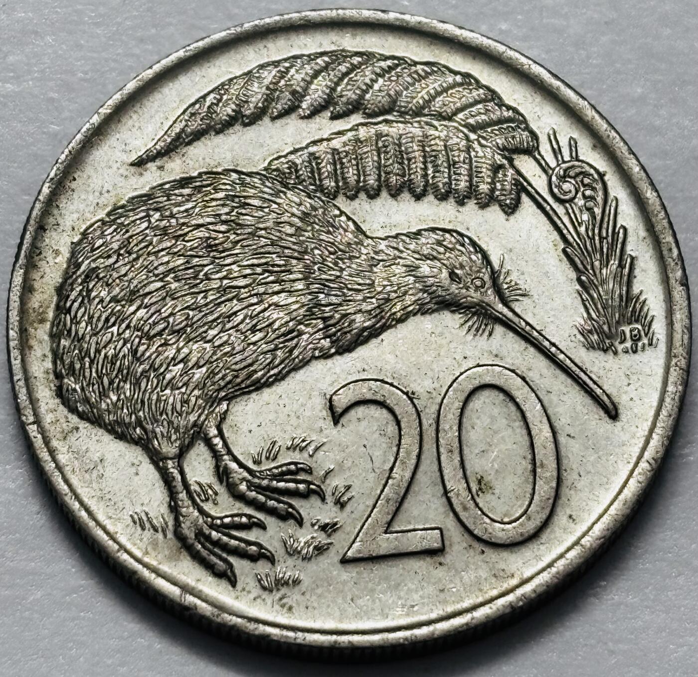 文馨钱币收藏 2026新年第四场（第 290 场）【长期接代拍品】 1975 年英属新西兰 20 分