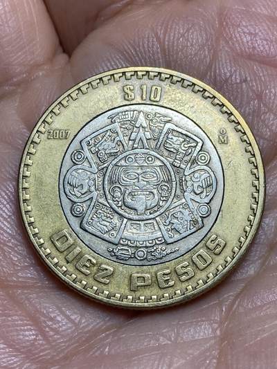 2026年第十三场(总第一百八十二场）外国好品散币场(免佣金) - 墨西哥🇲🇽2007年10比索(1997–2022年版)