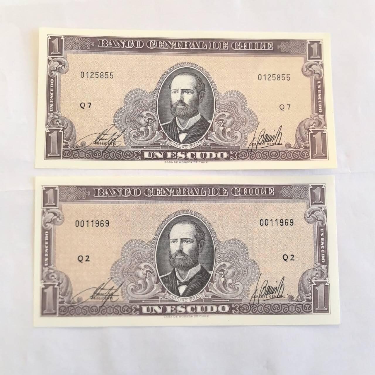 各国外币第109期 智利1比索 2张全新