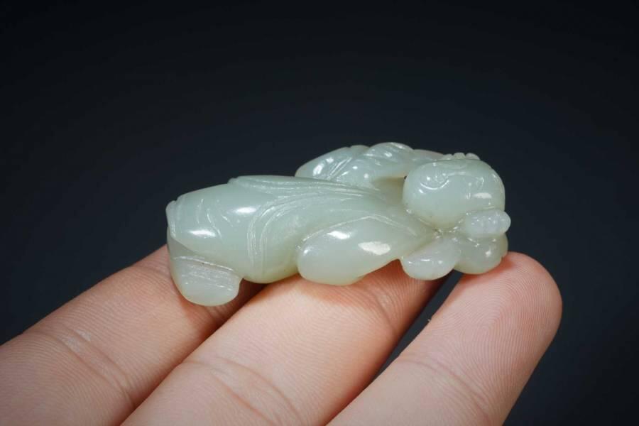 上海都达杂项专场五（全场包邮） 和田玉雕童子摆件87-160