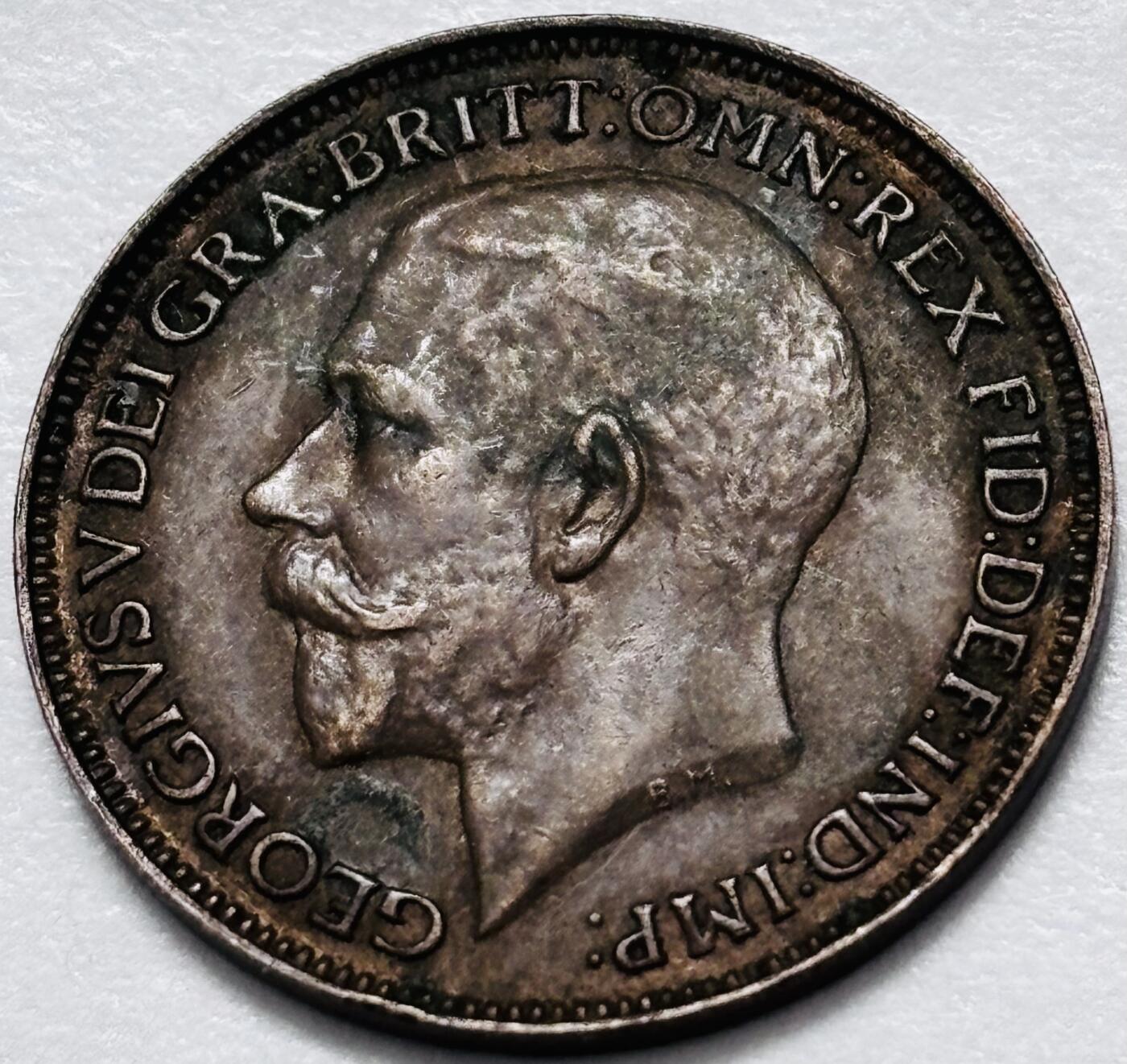 文馨钱币收藏 2026新年第四场（第 290 场）【长期接代拍品】 极美品 1925 年英国乔治五世法新铜币