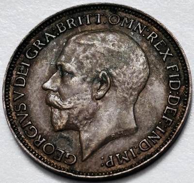 文馨钱币收藏 2026新年第四场（第 290 场）【长期接代拍品】 - 极美品 1925 年英国乔治五世法新铜币