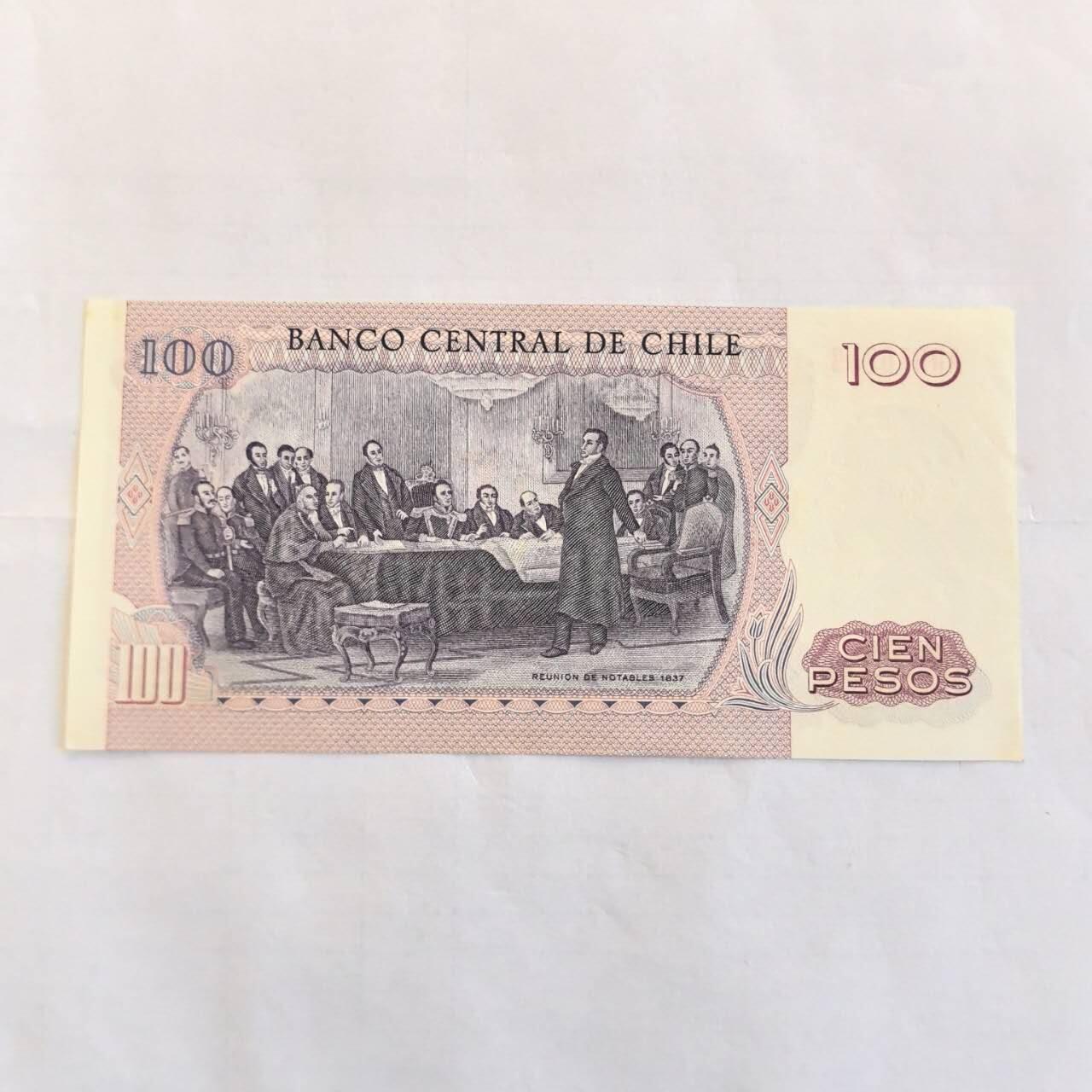 各国外币第109期 智利100比索 1976年 全新