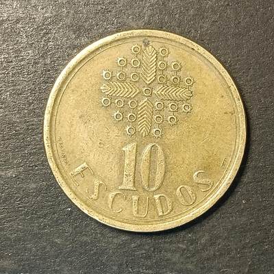 逸泉钱币2026A第五场A各国纸币沙俄散币纪念币系列A702-882 - 871 葡萄牙10埃斯库多铜币