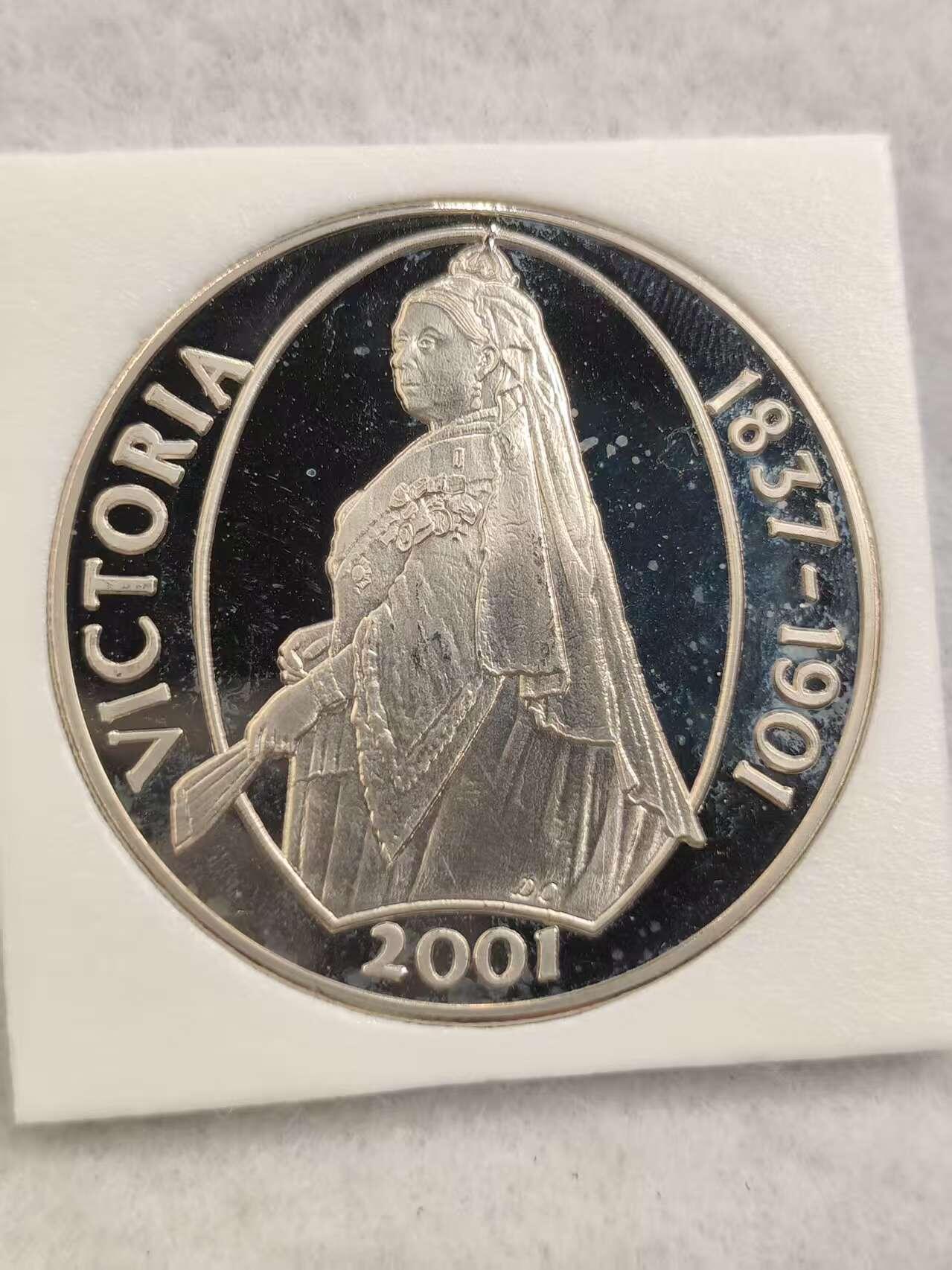 G&W世界散币，银币处理专场（第44场） 特里斯坦达库尼亚2001年50便士 维多利亚女王逝世100周年  克朗型