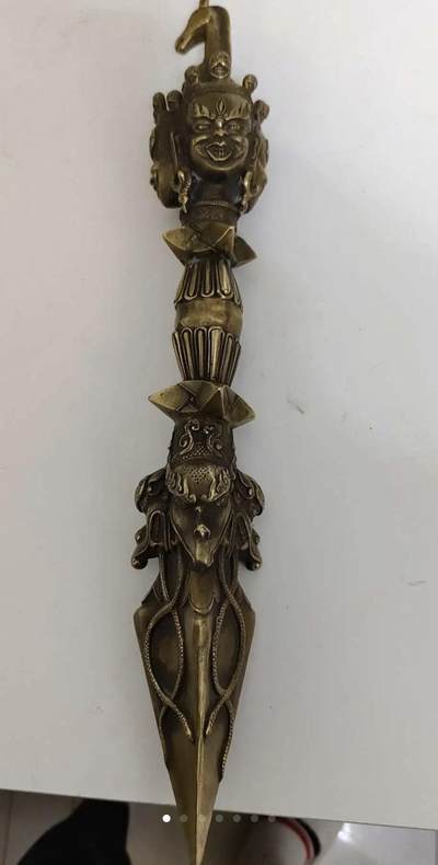 回流银器杂项 - 法器金刚杵 高42Cm宽6Cm重1100克