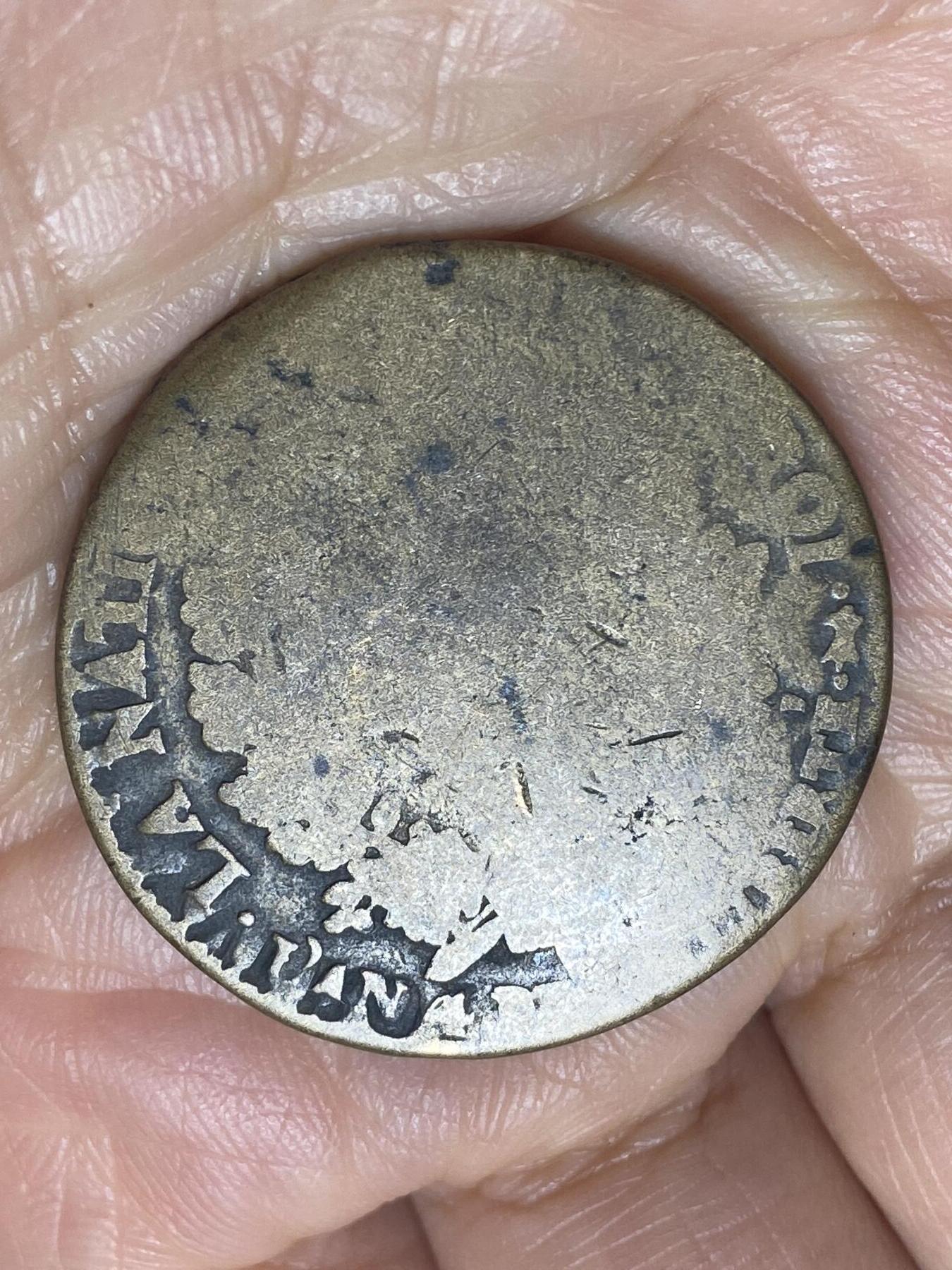 2026年第十二场(总第一百八十一场）外国好品散币场(免佣金) 厚重–法兰西第一共和国1792年2索尔铜币(路易十六世时期，1792//LAN 4)